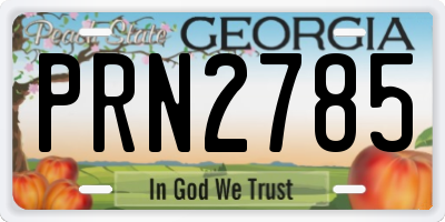 GA license plate PRN2785