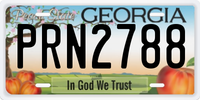 GA license plate PRN2788