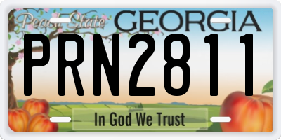 GA license plate PRN2811