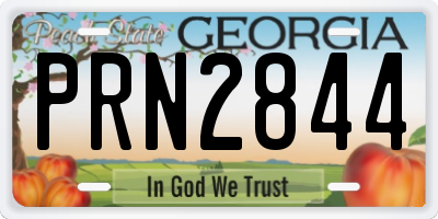 GA license plate PRN2844