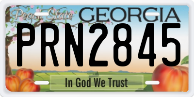 GA license plate PRN2845