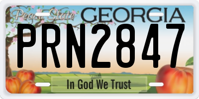 GA license plate PRN2847