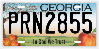 GA license plate PRN2855