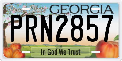 GA license plate PRN2857