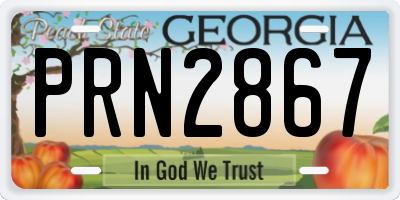 GA license plate PRN2867