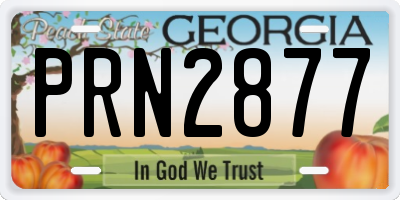 GA license plate PRN2877