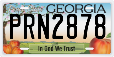 GA license plate PRN2878