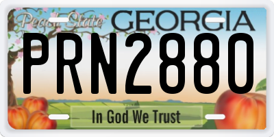 GA license plate PRN2880