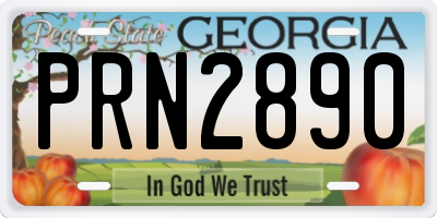 GA license plate PRN2890