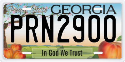 GA license plate PRN2900
