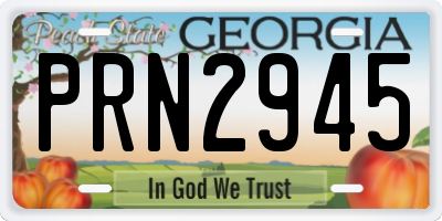 GA license plate PRN2945