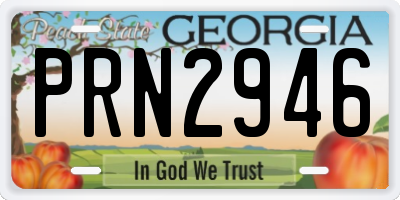GA license plate PRN2946