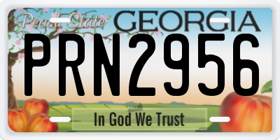 GA license plate PRN2956