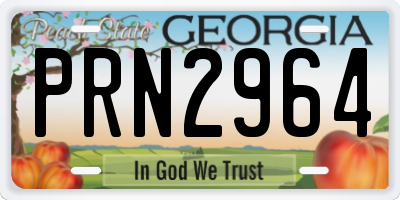 GA license plate PRN2964