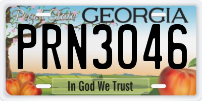 GA license plate PRN3046