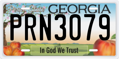 GA license plate PRN3079