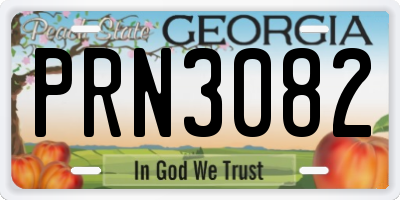 GA license plate PRN3082