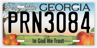 GA license plate PRN3084
