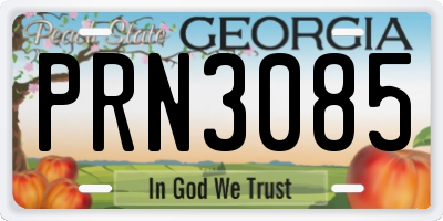 GA license plate PRN3085