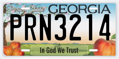 GA license plate PRN3214