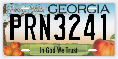 GA license plate PRN3241