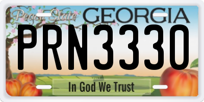 GA license plate PRN3330