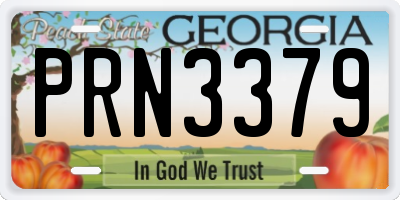 GA license plate PRN3379