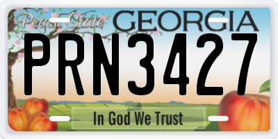 GA license plate PRN3427