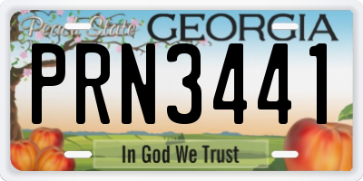 GA license plate PRN3441