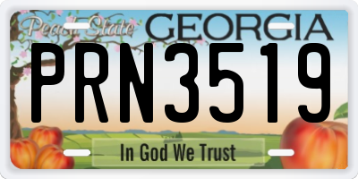 GA license plate PRN3519