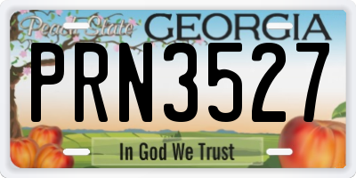 GA license plate PRN3527
