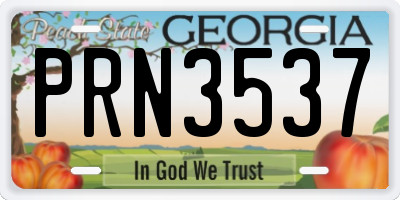GA license plate PRN3537