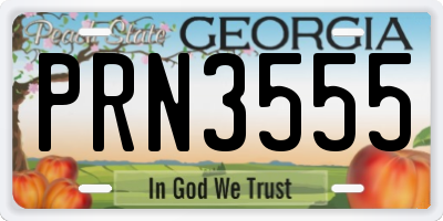 GA license plate PRN3555