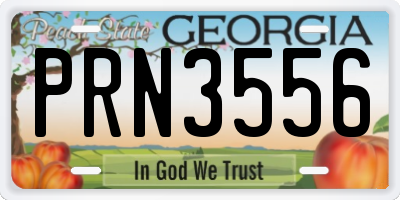 GA license plate PRN3556