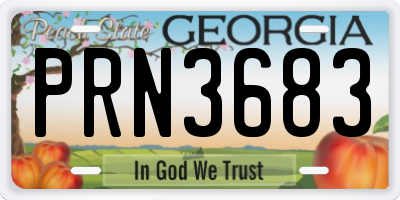 GA license plate PRN3683