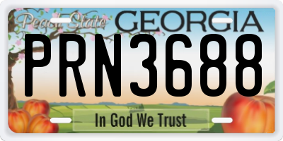 GA license plate PRN3688