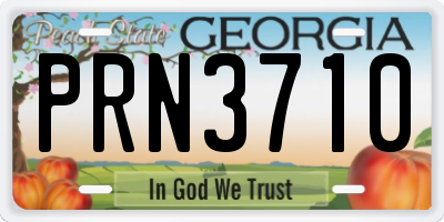 GA license plate PRN3710