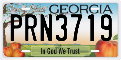 GA license plate PRN3719