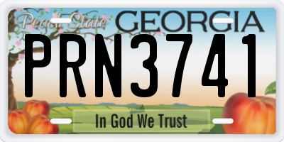 GA license plate PRN3741
