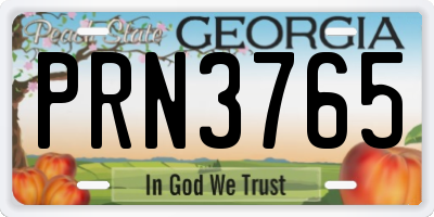 GA license plate PRN3765