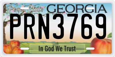 GA license plate PRN3769