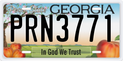 GA license plate PRN3771