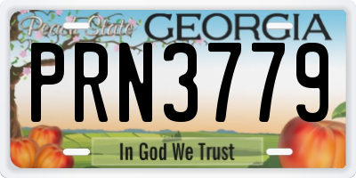 GA license plate PRN3779