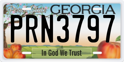 GA license plate PRN3797