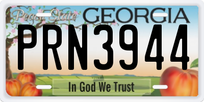 GA license plate PRN3944