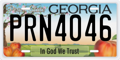 GA license plate PRN4046