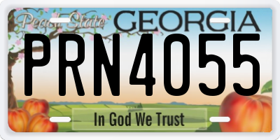 GA license plate PRN4055