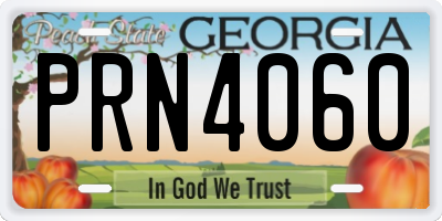 GA license plate PRN4060