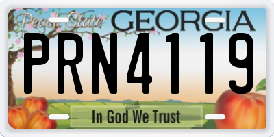 GA license plate PRN4119