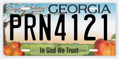 GA license plate PRN4121